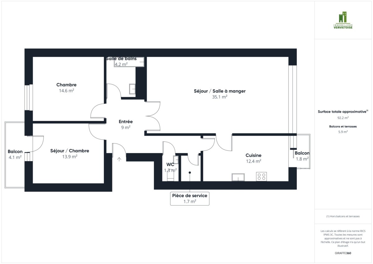 Appartement 2 chambres